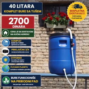 Bure sa tušem 40 litara