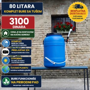 Bure sa tušem 80 litara