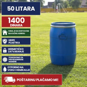 Bure 50 Litara sa plavim poklopcem