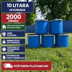 Burad 10 Litara plave boje x5
