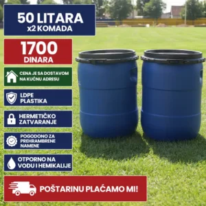 Bure 50 Litara LDPE plastični obruč x2