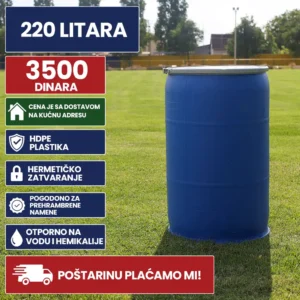 Bure 220 litara tip cilindar plave boje