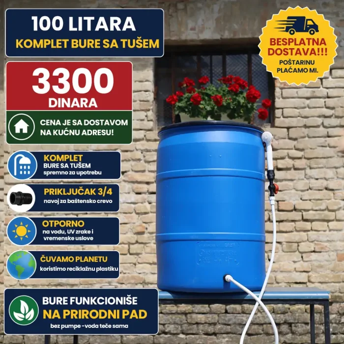 100 litara bure sa tusem