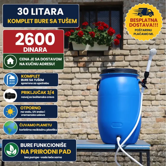 30 litara bure sa tusem