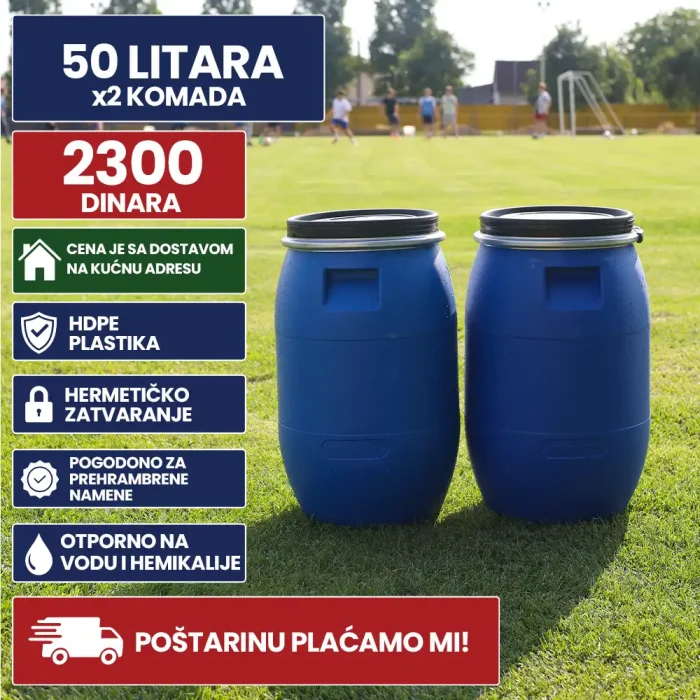 50 Litara bure x2 bez rucke