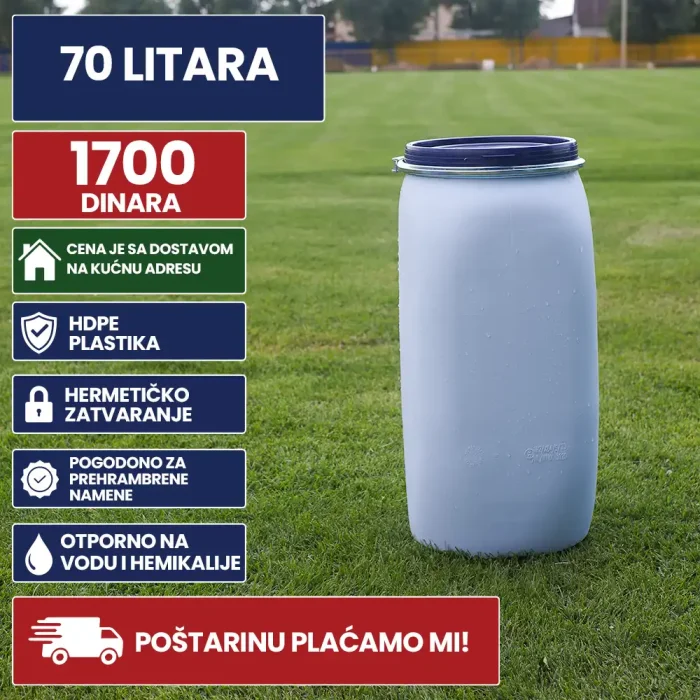 70 Litara bure svetlo plavo