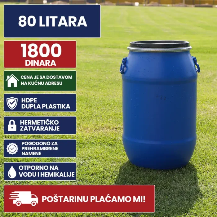 80 Litara Bure dupla HDPE plastika