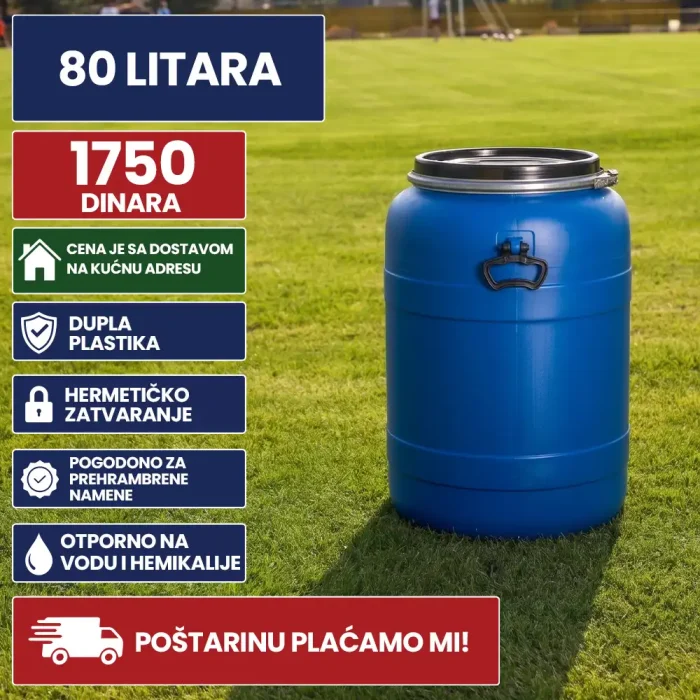 80 Litara dupla plastika regularno bure