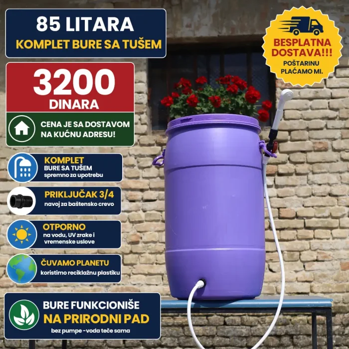 85 litara bure sa tusem