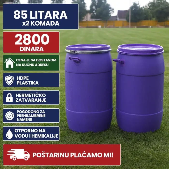 Burad 85 litara ljubičaste boje x2