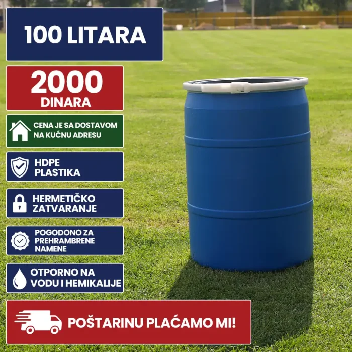 Bure 100 litara plasticni obruc