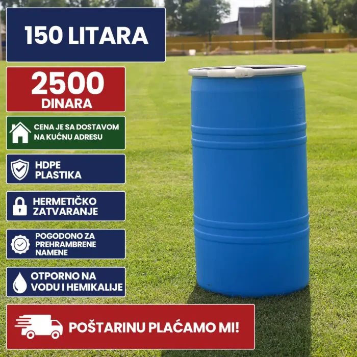 Bure 150 litara HDPE plasticni obruc cilindar
