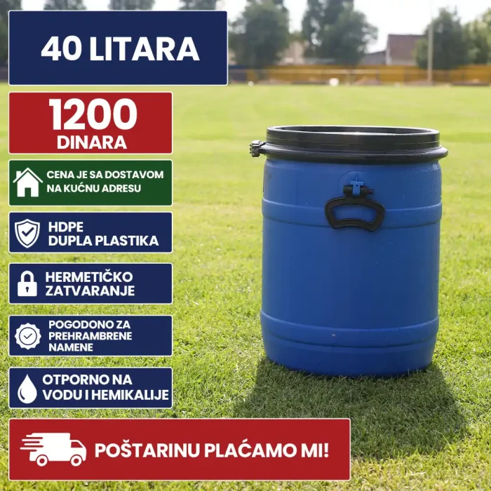 Bure 40L dupla plastika HDPE