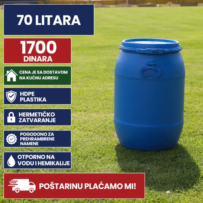 Bure 70 litara plasticni obruc HDPE