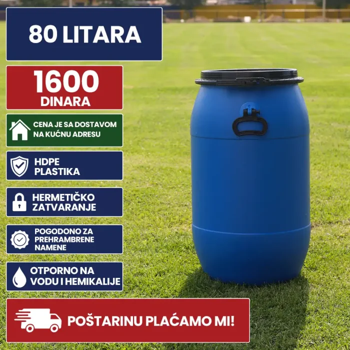 Bure 80 litara HDPE plasticni obruc
