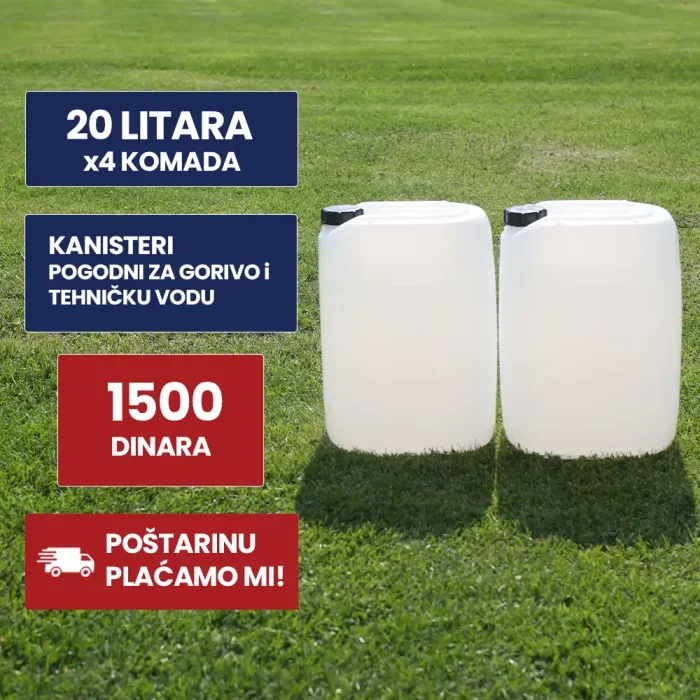 Kanisteri 20l x4 beli